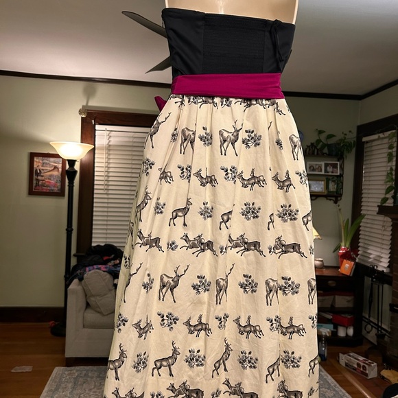 Beautiful Reindeer Print Anthropologie dress - Picture 16 of 16